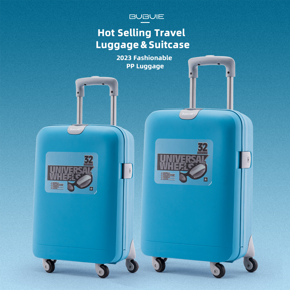 Bubule Gl PP耐用防水行李箱，知名设计师设计，19英寸/22英寸旅行及商务拉杆箱套装