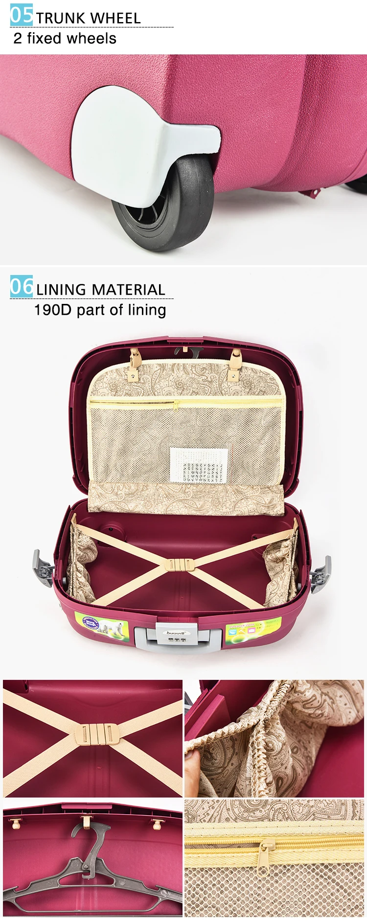 Carry On 23'' PP Material Suitcase Hard Box For Easy Trip