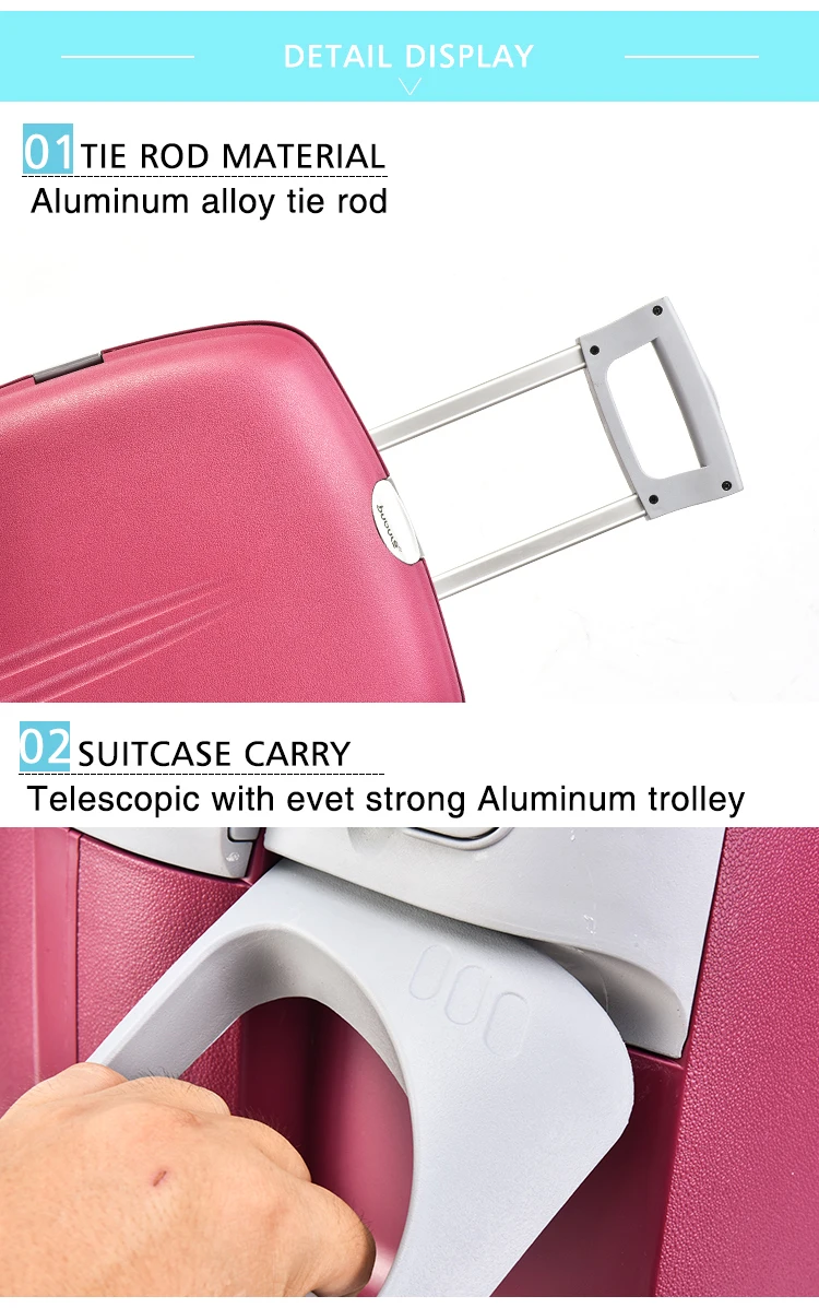 Carry On 23'' PP Material Suitcase Hard Box For Easy Trip