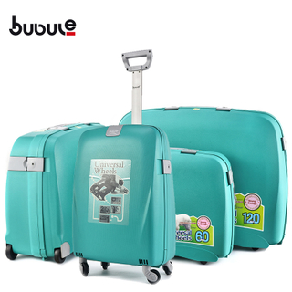 BUBULE 4PCS Cheap PP Travel Trolley Luggage Sets Spinner Wheeled Suitcases