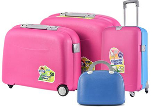 BUBULE Hot Sale PP 4pcs Trolley Luggage Set Spinner Wheeled Suitcases