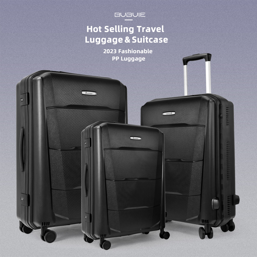 Bubule Al Extra Large Suitcase PP Hard Shell Travel Case Good Carry on Luggage (Sets) with Wheels